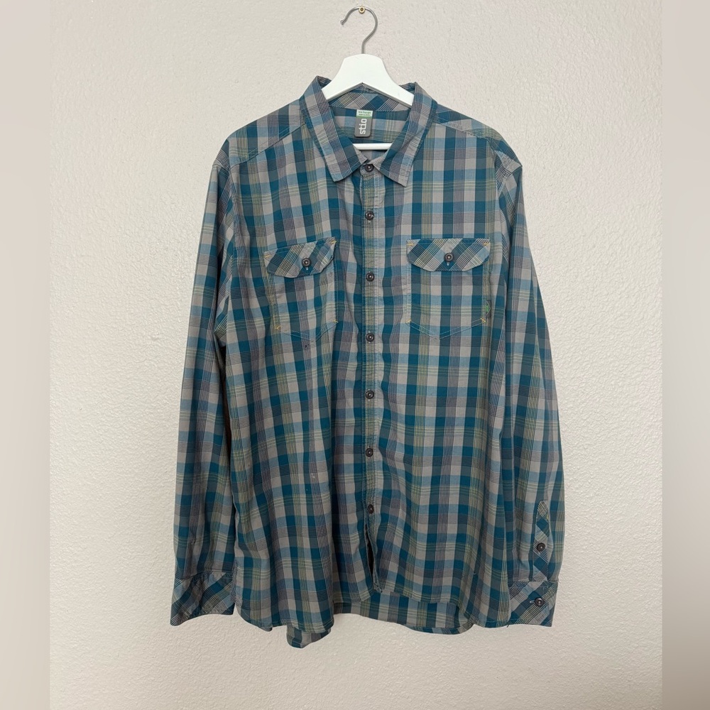 Stio Men’s Plaid Button Down - Blue